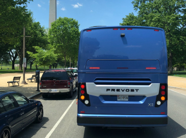Prevost bus in Washington D.C.