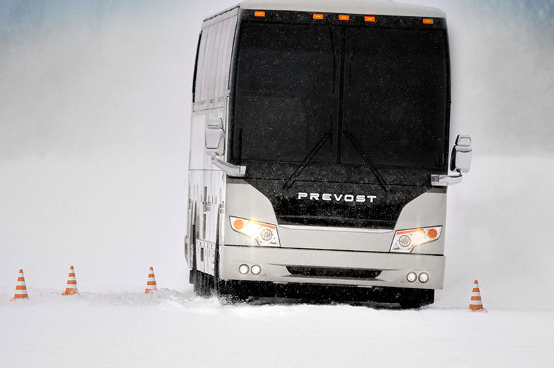 Prevost in the snow